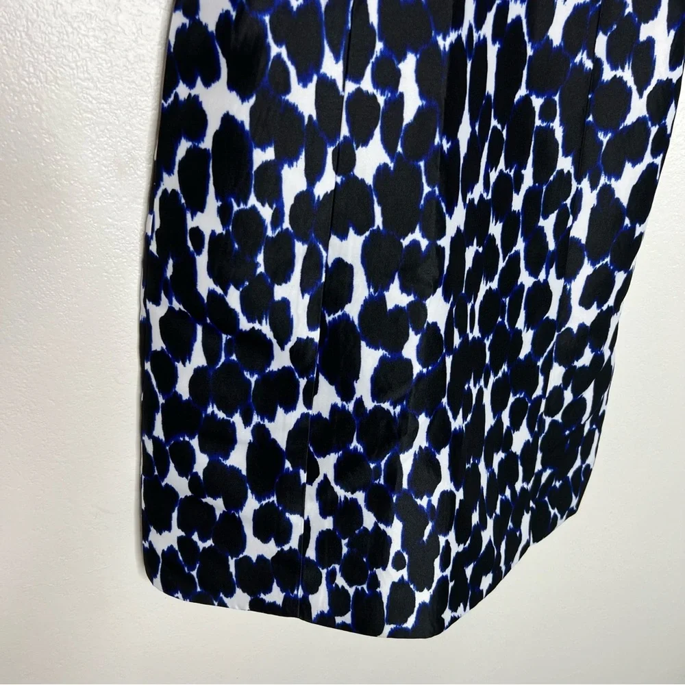 Kate Spade ♠️ Blue Be Daring Leopard Animal Print Fit & Flare Dress Sz 2